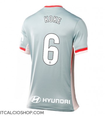Atletico Madrid Koke #6 Seconda Maglia Femmina 2024-25 Manica Corta